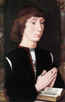 ハンス・メムリンク Painting - 祈りの若者 1475年 オランダ ハンス・メムリンク